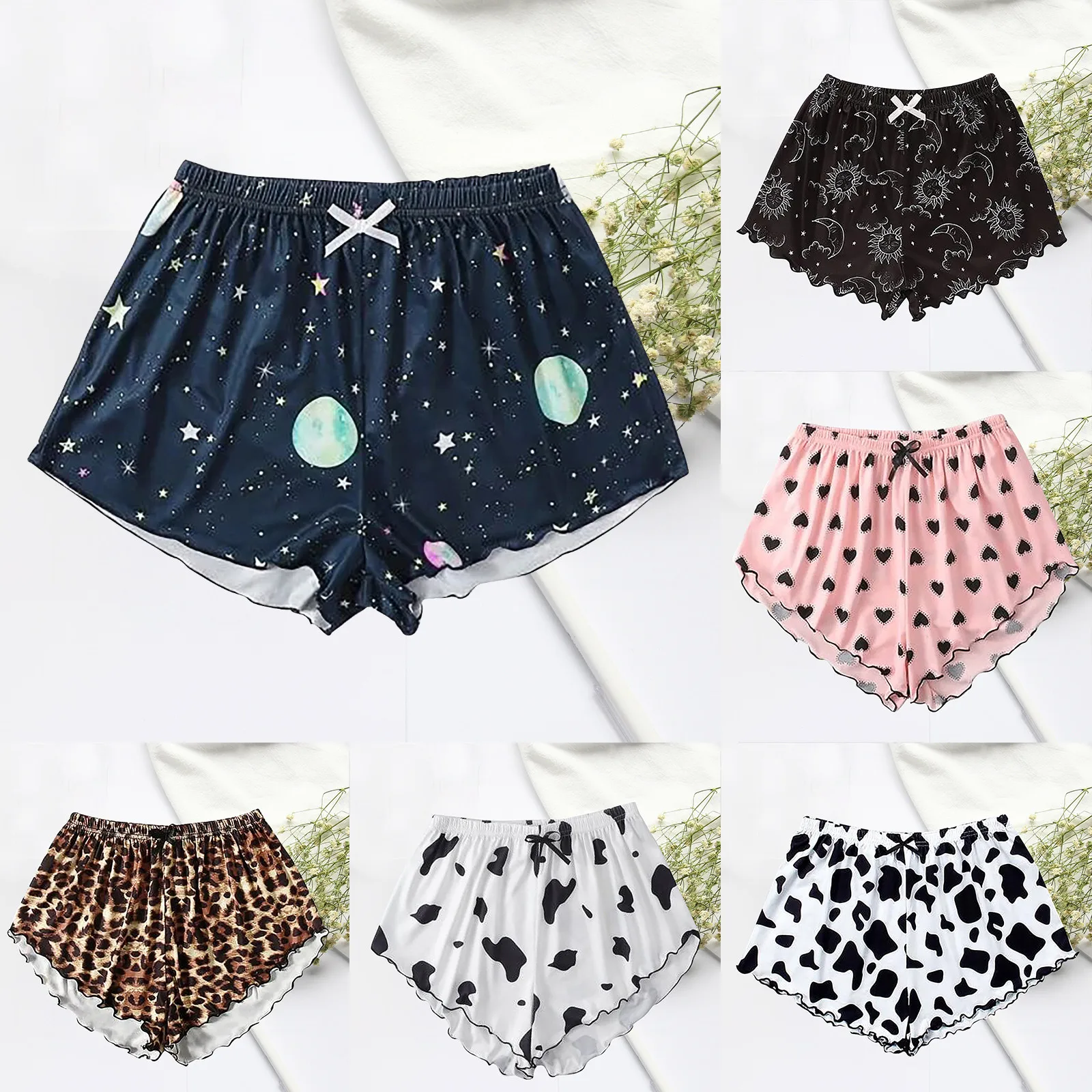 

Women's Shorts Summer Casual Printing Workout Elastic Waist Track Pockets Joggers Fashion Women Streetwear Shorts Female 2021