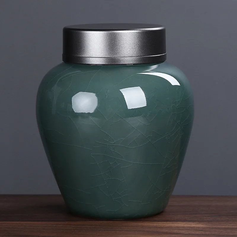 

Chinese Porcelain Tea Container Coffee Suger Tea Storage Jar Ceramic Tea Caddy Coffee Container Caixa De Cha Tea Accessories