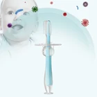 Детская силиконовая трехмерная зубная щетка для молока, тренировочная выпадающая зубная щетка, массаж зубов со стоячей присоской