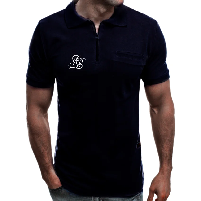 

2021Summer New Brand Sik Logo Men's Polo Shirt Printing Fashion Slim T-Shirt Short Sleeve Breathable Golf Style Men's Sports Top