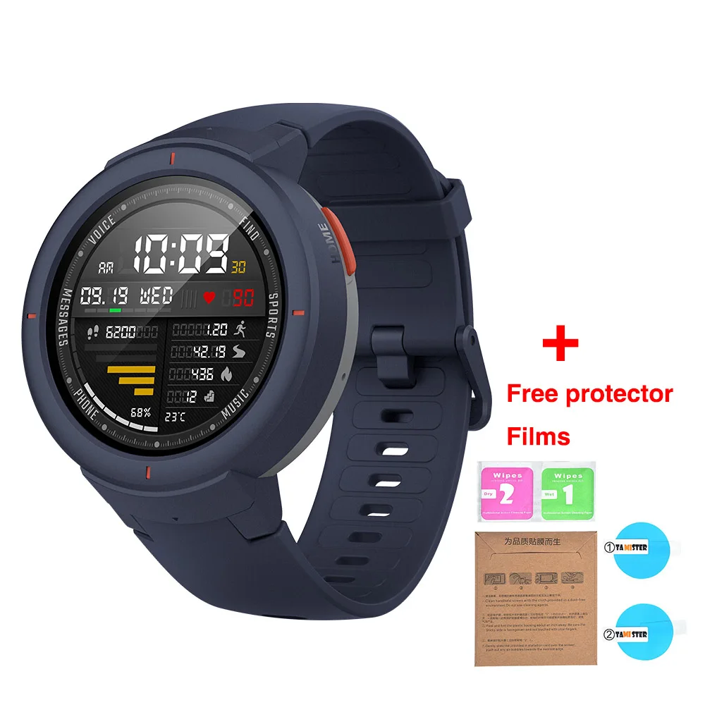 Blue Новая глобальная версия Huami AMAZFIT Verge Смарт-часы 3 Alexa gps IP68 Водонепроницаемые мульти-спортивные Смарт-часы трекер здоровья - Цвет: Blue