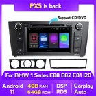 DSP Android 11 автомобильный DVD-плеер для BMW E87 BMW 1 серии E88 E82 E81 I20 4 Гб ОЗУ 64 Гб Восьмиядерный процессор поддержка BT WiFi RDS радио