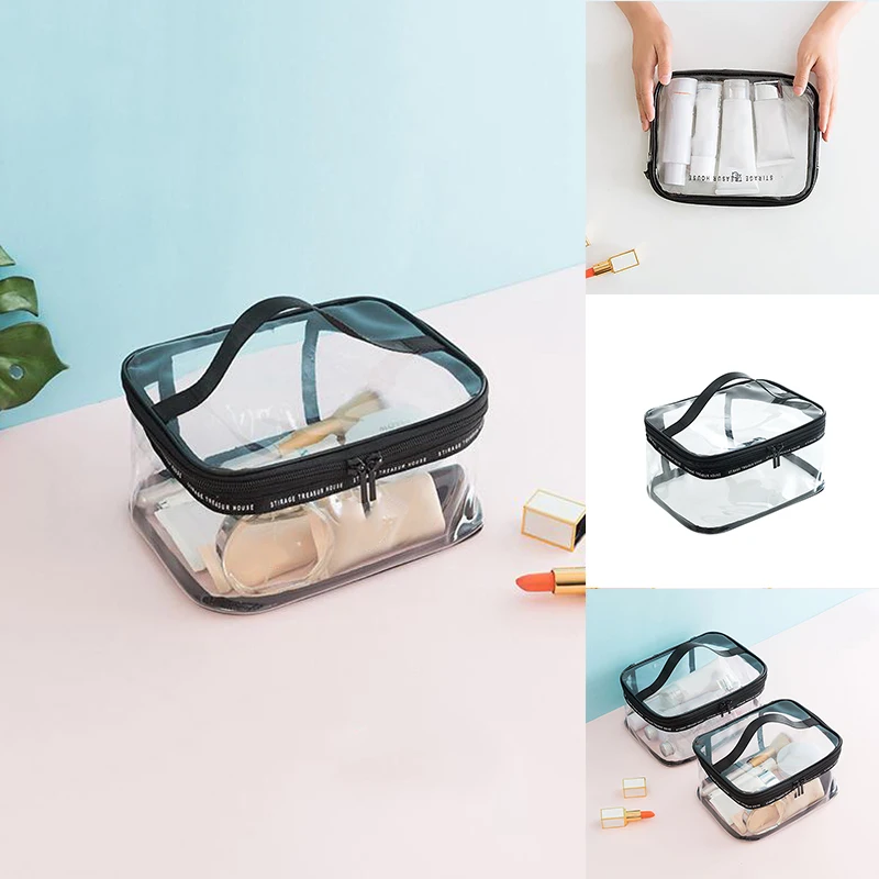 Прозрачная дорожная косметичка DINIWELL на молнии для женщин прозрачные сумочки