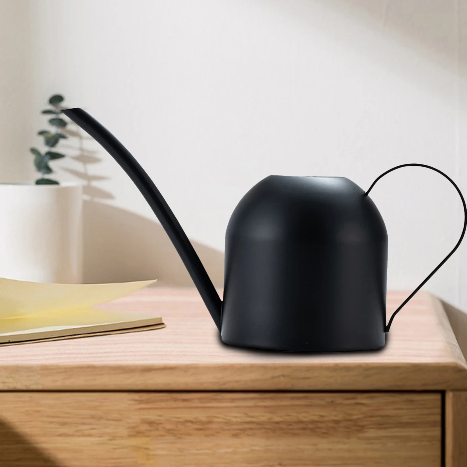 

500ml Steel Watering Can Long Spout Bonsai Succulents Watering Pot Jar Black