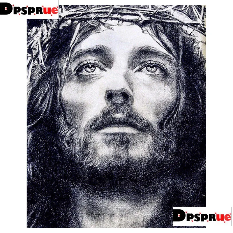

Dpsprue Full Square/Round 5D Diy Diamond Painting Kit Cross Stitch religion Jesus 3D Embroidery Mosaic Home Decor For Gift