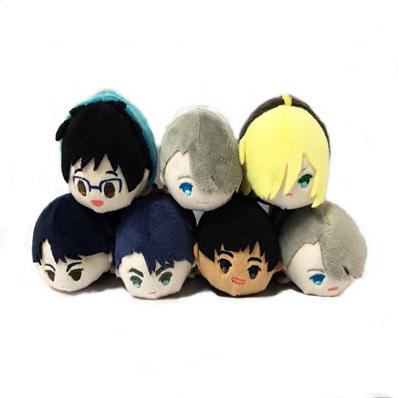 Original Plush Dolls Anime YURI!!! On ICE Victor Yuri Plisetsky Yuuri Crouching Doll Backpack Pendant Toys Collectible Gifts