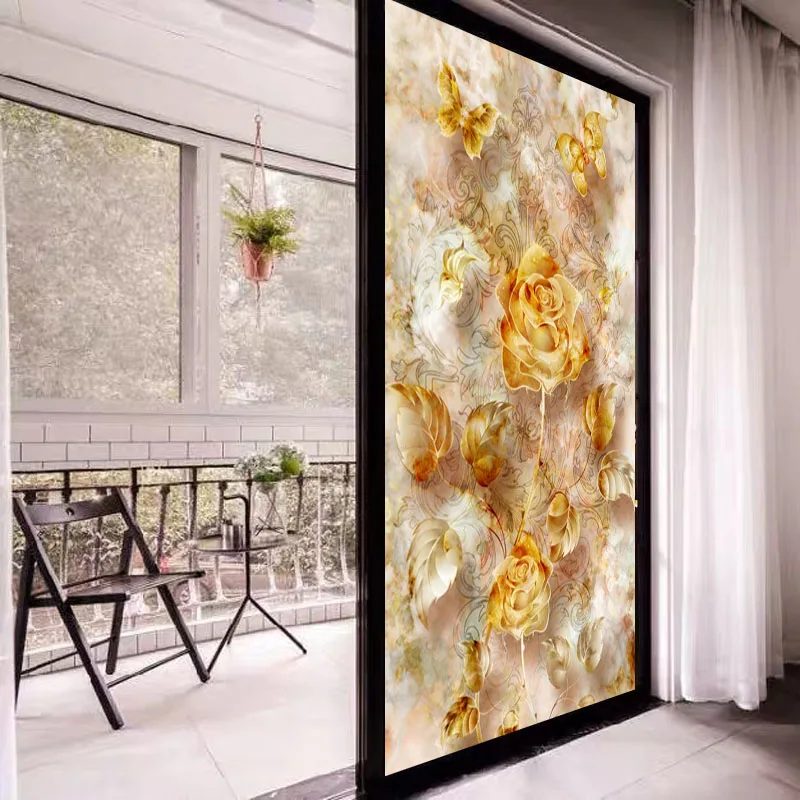 3D стеклянная пленка для окон наклейка на дверь современный Непрозрачный