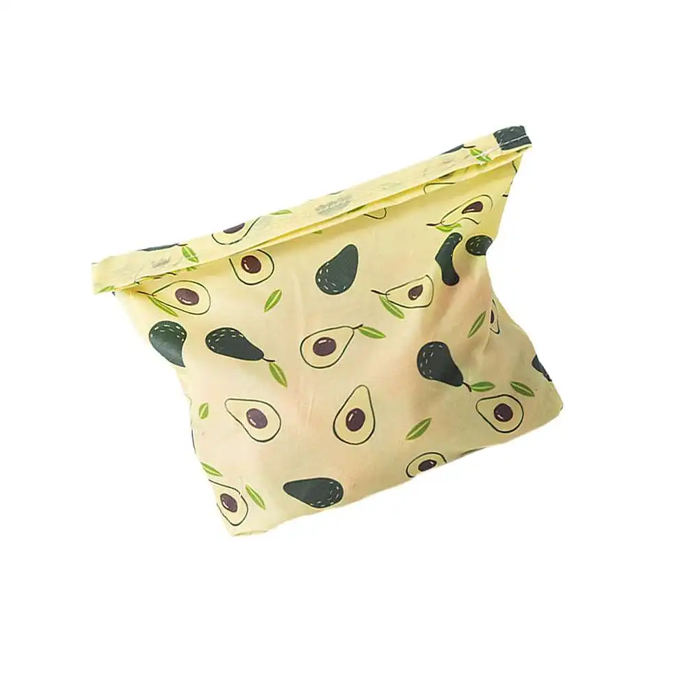 

3pcs Bee Wax Cloth Fresh-Keeping Cloth Food Packaging Paper Reusable Fruit Storage Food Wraps