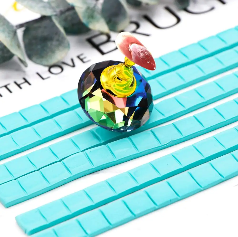 

1 УФ гель лак для ногтей, Adhesveive клеевая глина синий Съемный Многоразовый клей для ногтей Дисплей стенд