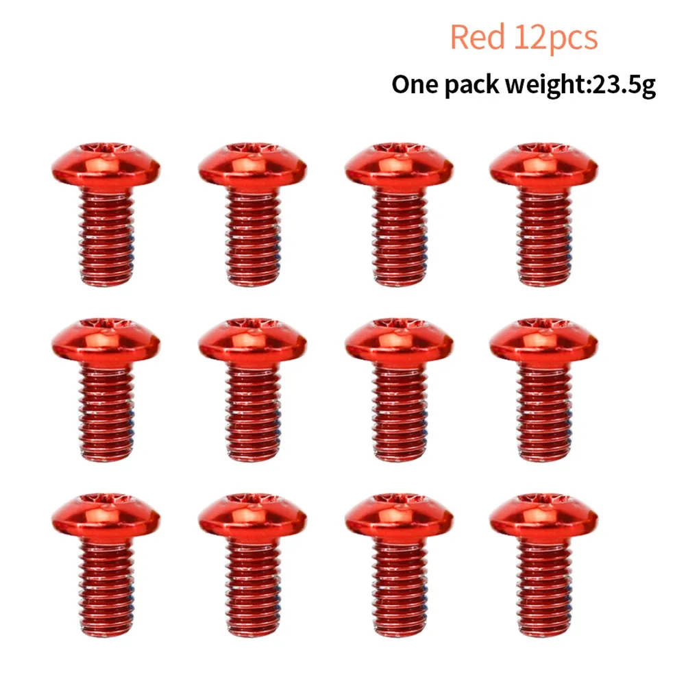 

Set Bolts Spare T25 12pcs Aluminum Alloy Bicycle Component Cycling Fixing