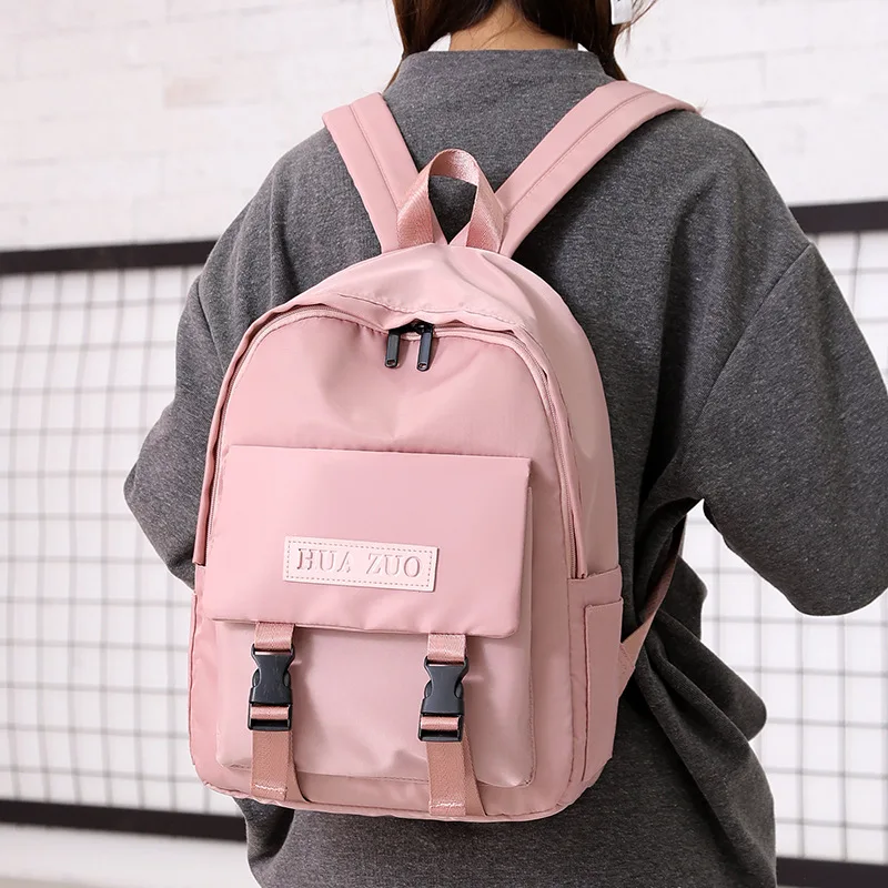 Женский рюкзак из ткани Оксфорд розового цвета для студенческого колледжа