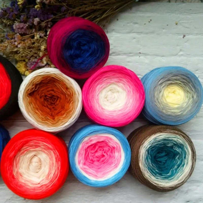 Шерсть мериноса чистая шерсть пряжа длинная окрашенная Осень-зима Вязаная Шаль