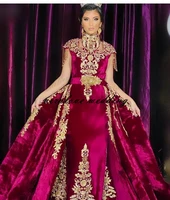 gold vestidos de novia kosovo albanian caftan evening dresses 2021 applique robe de soir%c3%a9e de mariage india prom gowns
