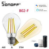 sonoff wifi smart bulb led light b02 f a60 st64 filament bulbs ewelink appremote voice control work with alexa google home