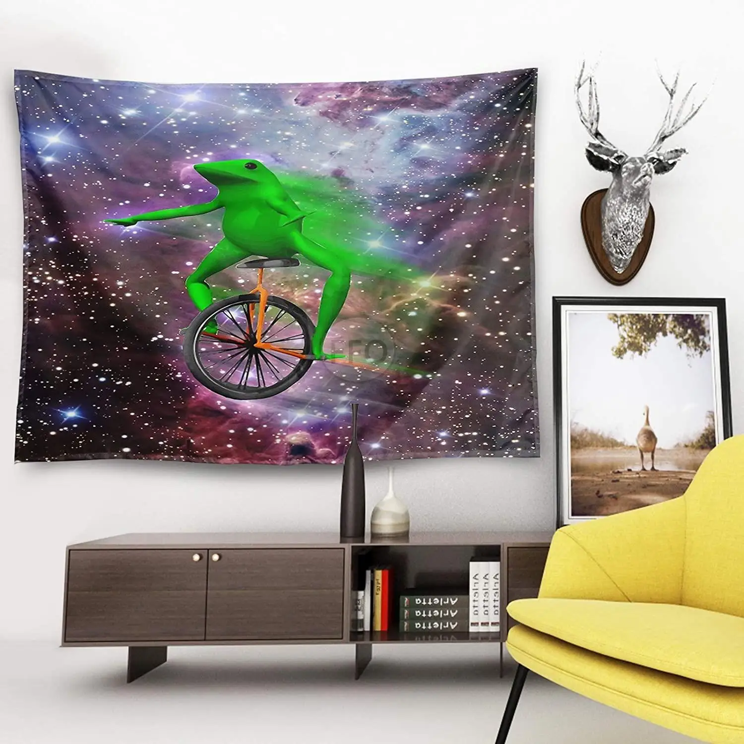 декор комнаты гобелен на стену Забавный с мемами для стен изображением животных