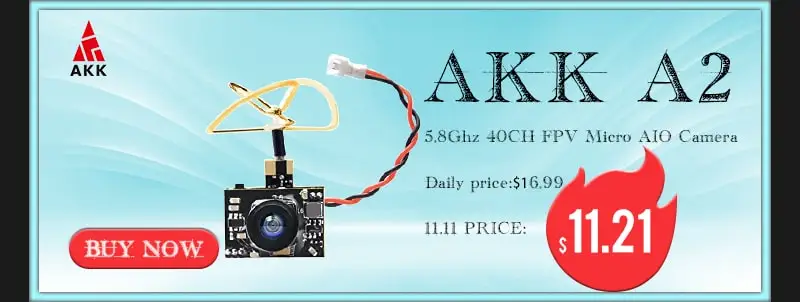 AKK FPV TS5828L 5,8G 600MW 40Ch мини av-передатчик для FPV мультикоптера