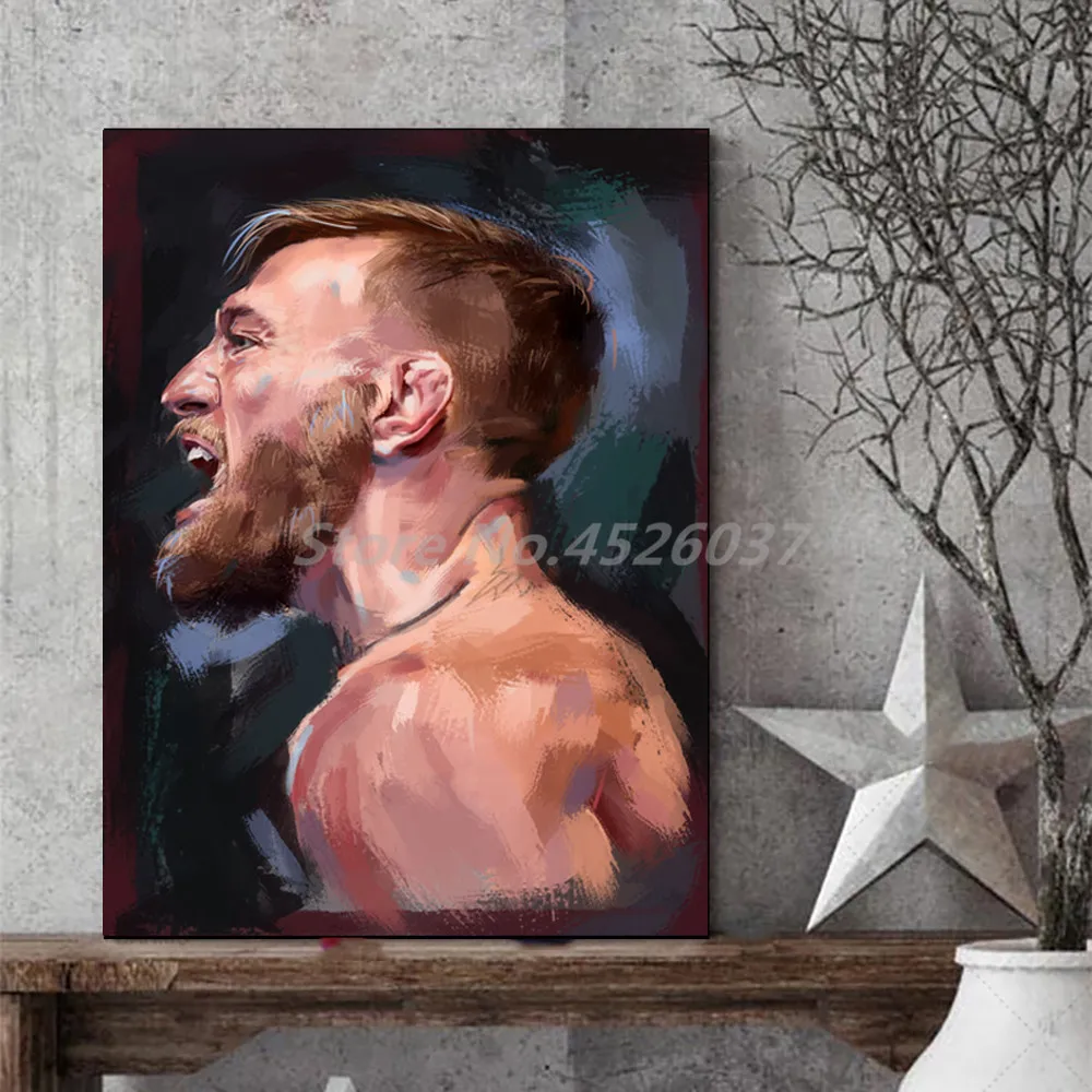 Боксерский Конор McGregor картины на холсте ВИНТАЖНЫЙ ПЛАКАТ Современная