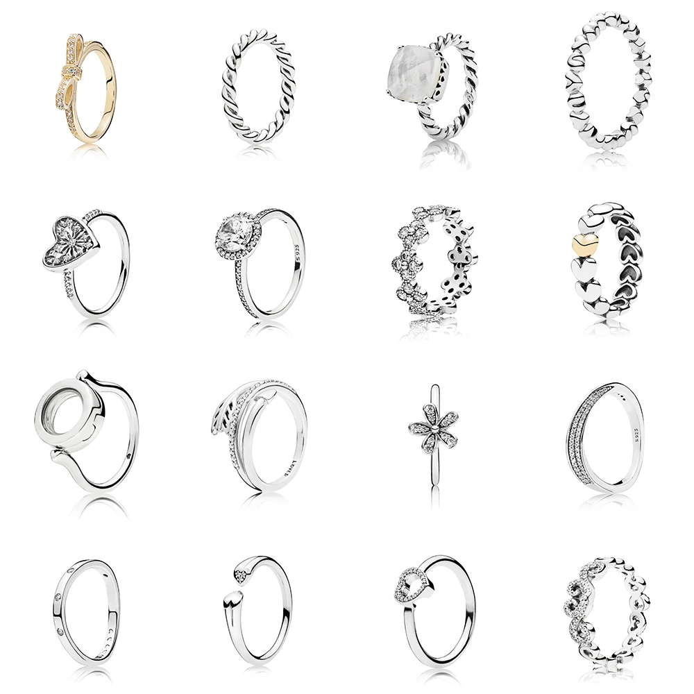 

S925 Стерлинговое Серебро, смешные скручиваемые штабелируемые кольца, серия, подходит для самостоятельного изготовления, оригинальный подарок для женщины, ювелирные изделия на Рождество