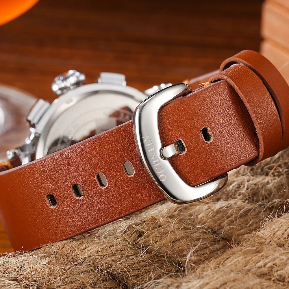 Часы наручные мужские Кварцевые водонепроницаемые с хронографом | Наручные часы