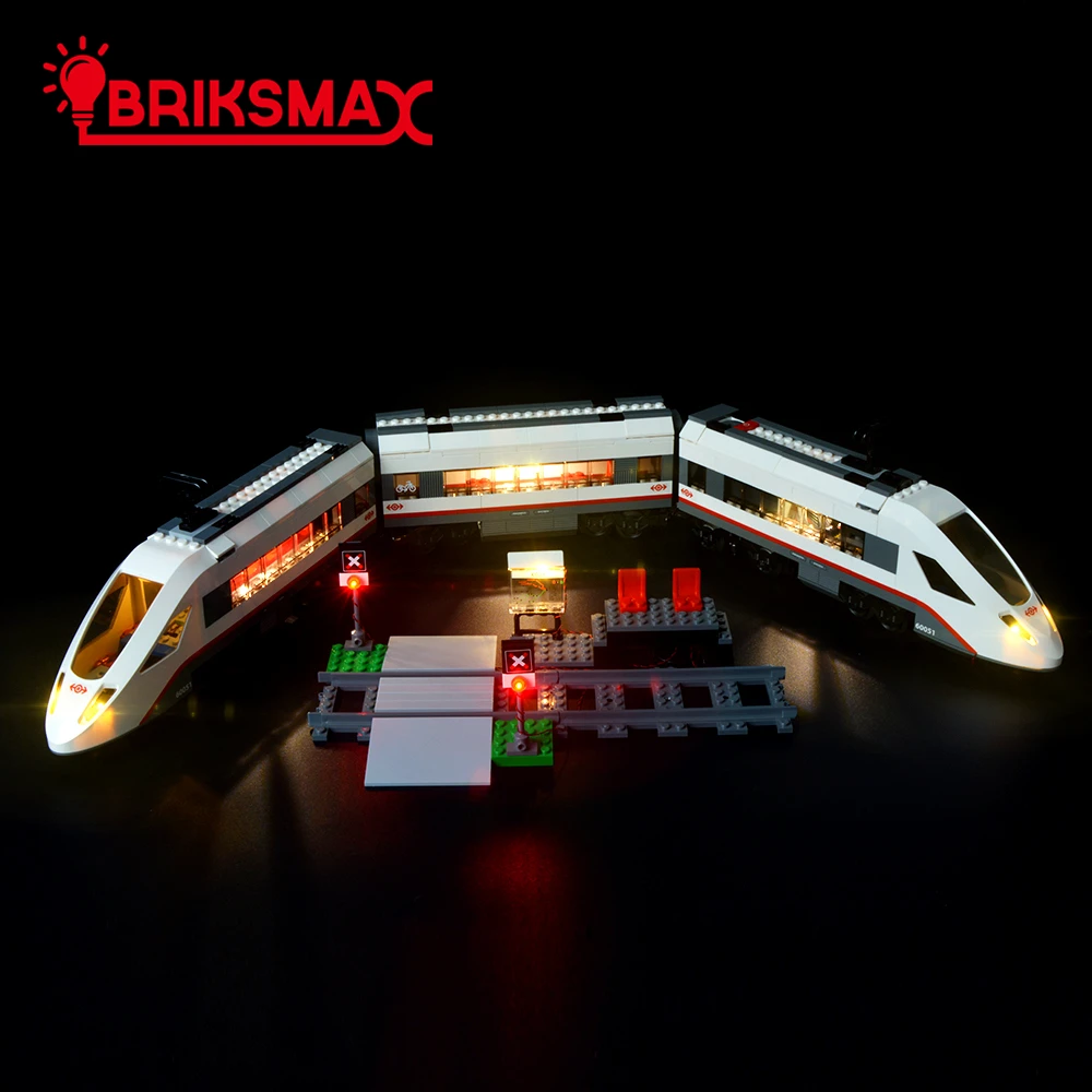 Комплект BriksMax со светодиодсветильник кой для 60051 городских поезда