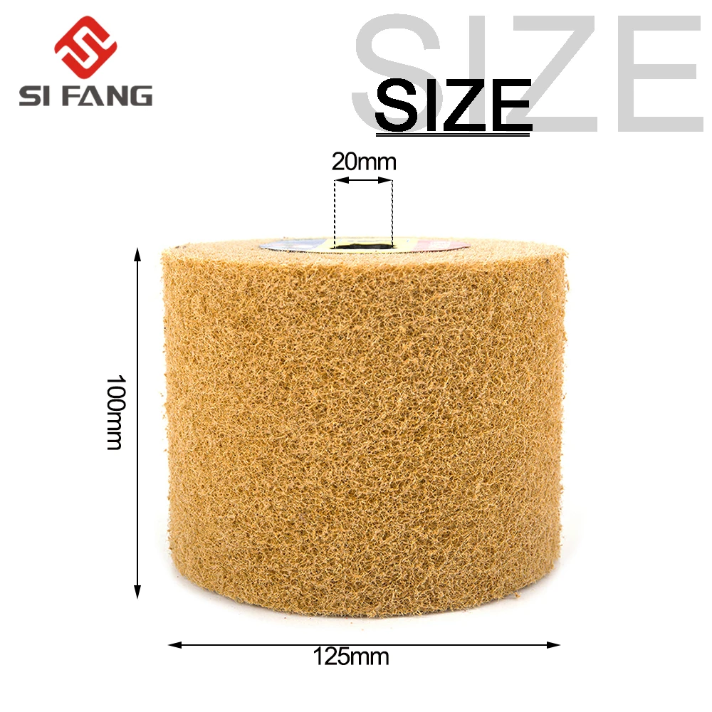 

1Pc Nylon Abrasive Wheel 120*100mm strengthen Grinding Wheel Flap Mop Polishing Wheel Nylon Fiber Disc with sander paper