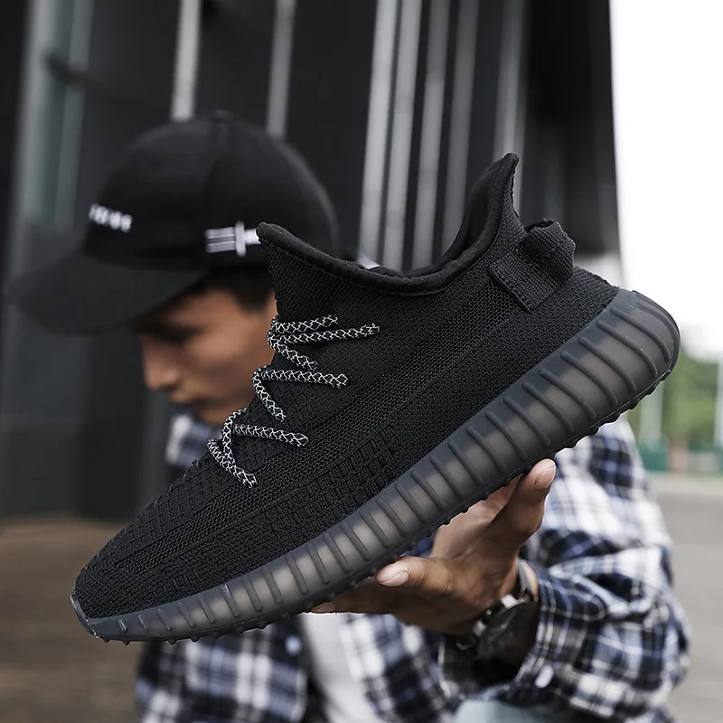 

Large Size Coconut Shoes Men's 350 Gypsophila Men's Shoes Spring New Flying Woven Casual Trendy Shoes Sports Running Shoes