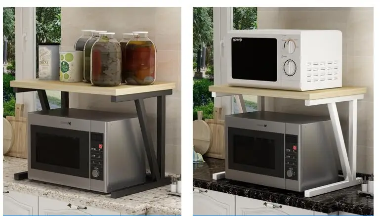 Полка для микроволновой печи напольная многослойная кухонная стойка для печи стойка для кастрюли чаша приправа полка хранения пространства