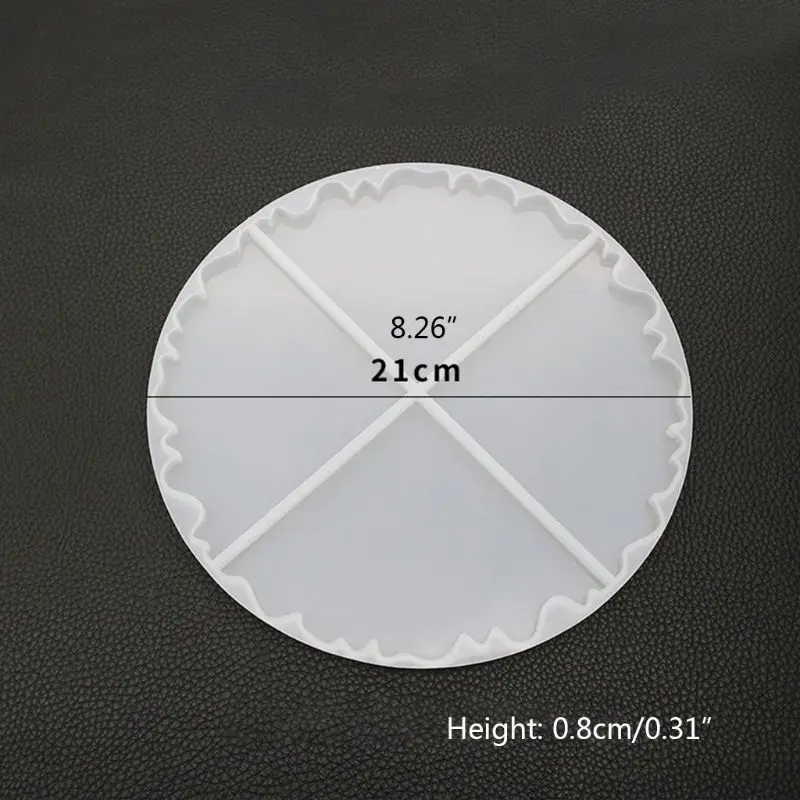 

2 Pcs/set DIY Manual High Mirror UV Resin Wave Coaster Molds Crystal Epoxy Mold