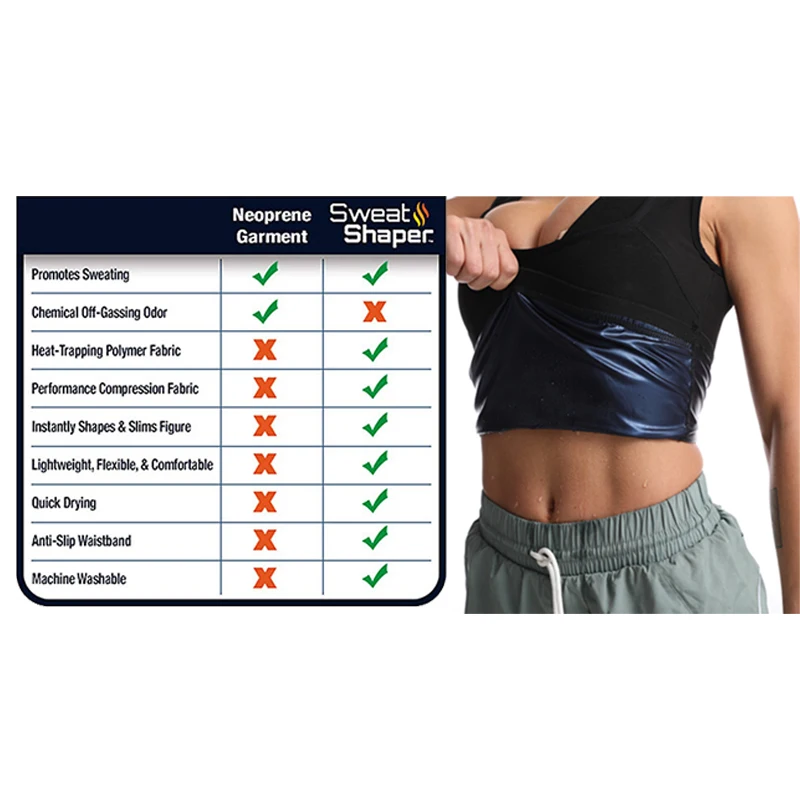 

Plus Size Polymer Sauna Sweat Vest for Women Heat Trapping Sweat Sauna Shaper Shirt Workout Weight Loss Tank Top