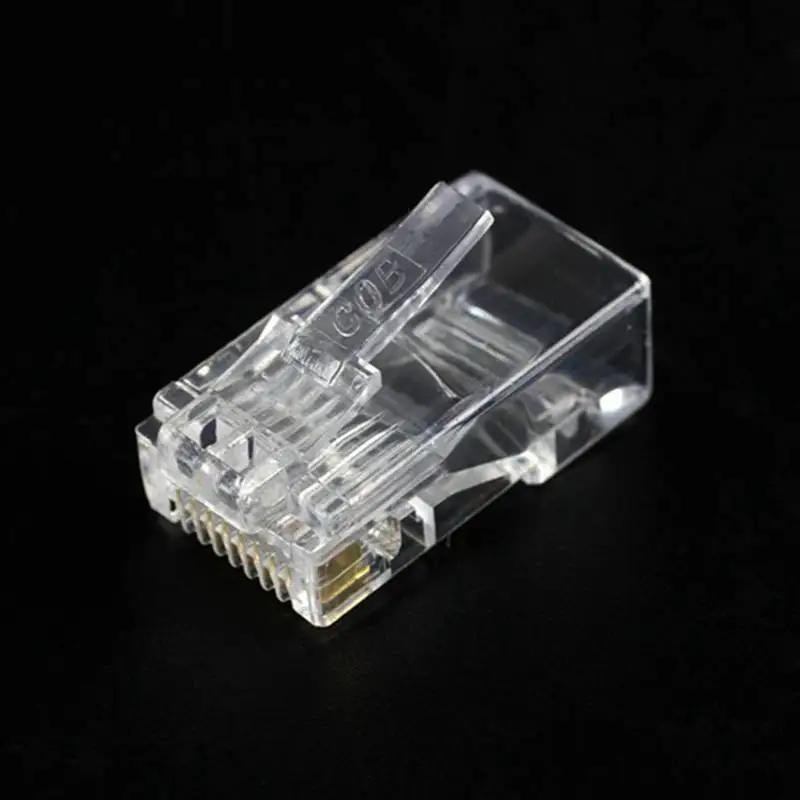 150 шт RJ45 8P8C сетевой кабель CAT5E Cat6 разъем обжимной прозрачный | Строительство и