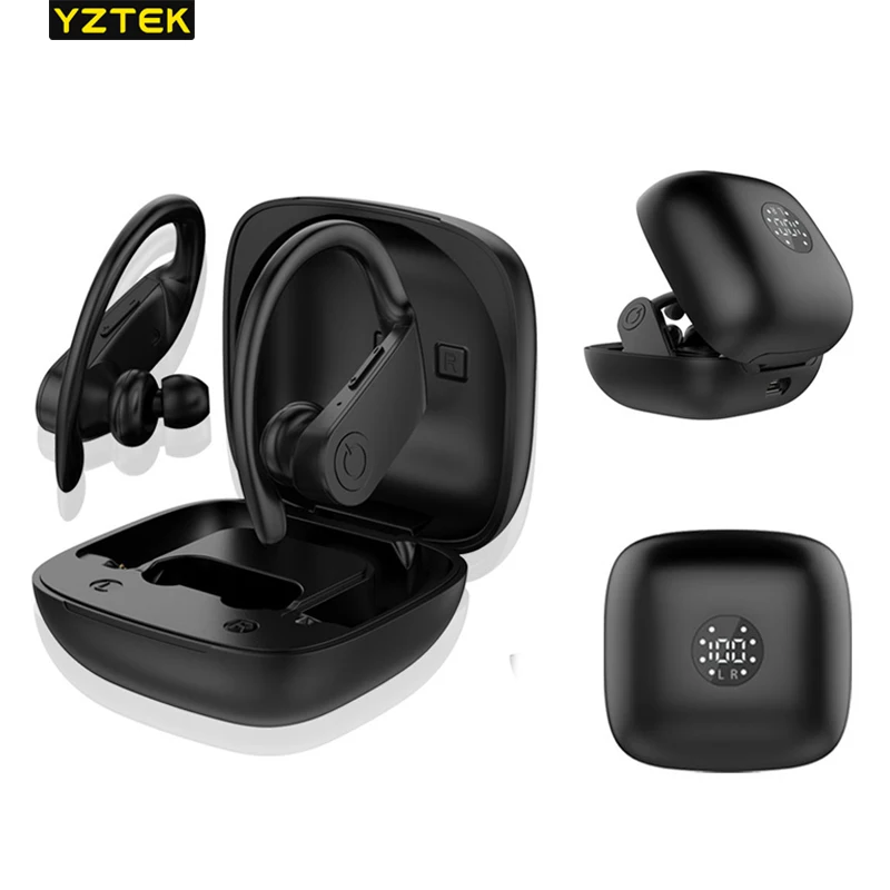 Спортивные Беспроводные наушники YZTEK 5 0 TWS с Bluetooth светодиодный дисплей Hi Fi