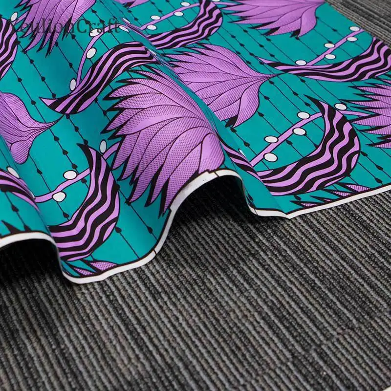 Chzimade 1 ярд ткань с Африканским цветочным принтом из Анкары полиэстер Binta для