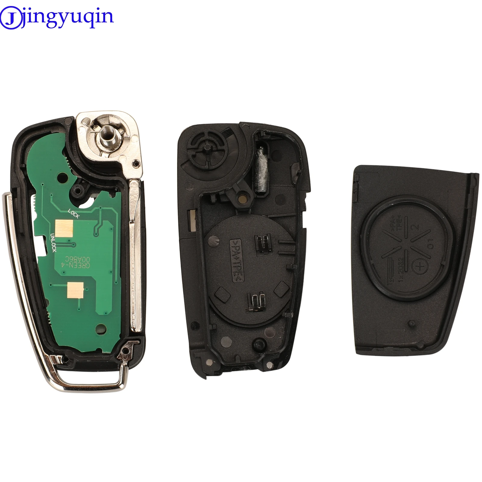 Jingyuqin для Audi A4 2004-2008 складной 3 кнопки 433 МГц ID48 чип Fccid:8E0837220E/220Q/220K - купить по