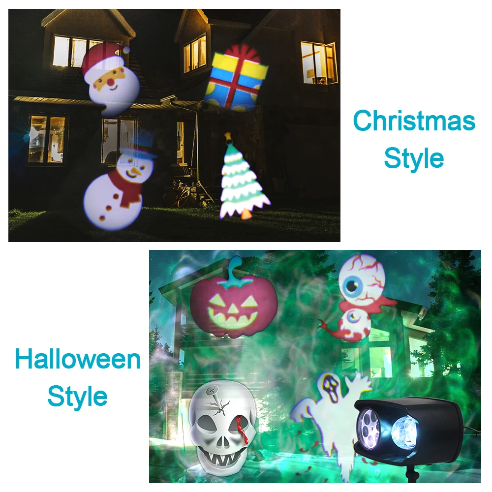 Водонепроницаемый движущийся лазерный проектор лампы 12 узоров светодиодный