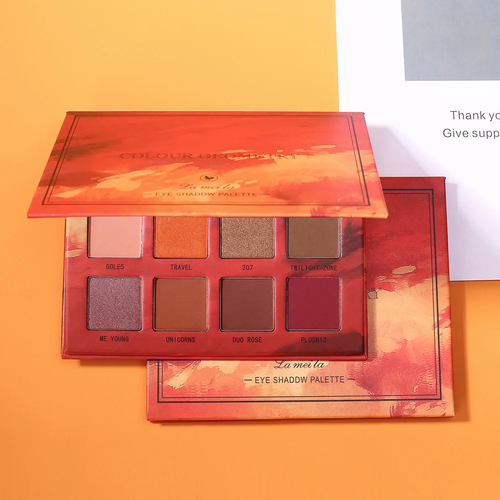 LML брендовые сверкающие розовые матовые Перламутровые тени для век