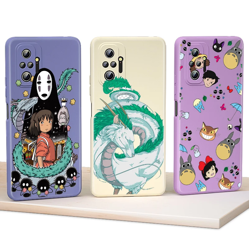 

Ghibli Spirited Away Totoro For Xiaomi Redmi Note 9 9S 9T 8 8T 7 7S 6 5 11 10 10S 10T Pro Max Plus 5G Liquid Silicone Phone Case