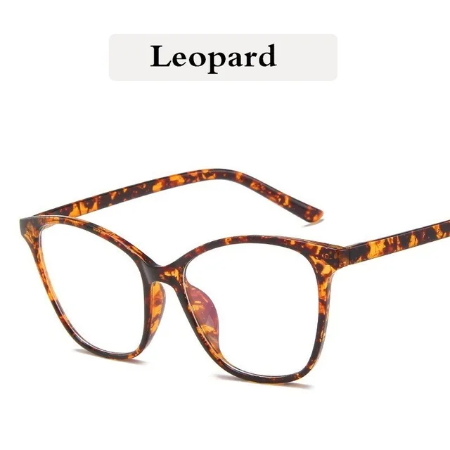 Leopard Кошачий глаз очки оправа для женщин прозрачная Классическая оправа винтажные очки для близорукости очки Lunettes De Vue Femme - Цвет оправы: Leopard