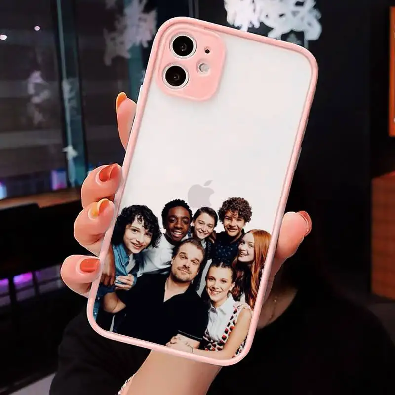 

cosas gratis Stranger things Phone Case Matte Transparent For iPhone 12 Mini 11 Pro XR XS Max 7 8 Plus