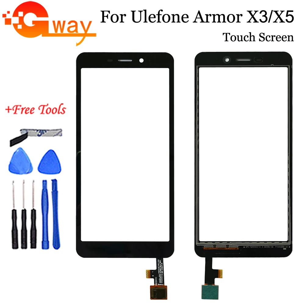 5.5&quot For Ulefone Armor X3 X5 Touch Screen Panel Front Glass Repair Parts X8 Sensor Digitizer with Tools | Мобильные телефоны и