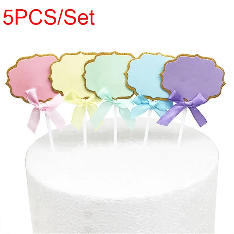 

3/5pcs Birthday Cake Insert Cards DIY Handwritten Greetings Paper Card Wedding Birthday Cake Topper Birthday Cake Decorations