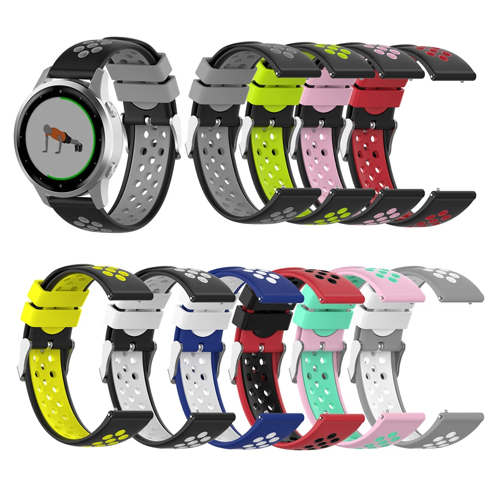 Ремешок для часов Garmin Active S/Vivoactive 4S 22 мм силиконовый браслет Active/Vivoactive 4 18
