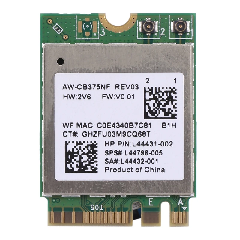 

RTL8822CE двухдиапазонный гигабитный Wi-Fi Bluetooth 5,0 M.2 Интерфейс Wifi беспроводной модуль 1200M сетевая карта