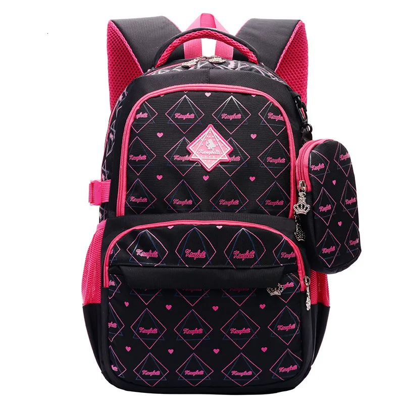 orthopedic fashion print children 2023 school bags With pencil case for teen girls Waterproof school backpack kids backpacks