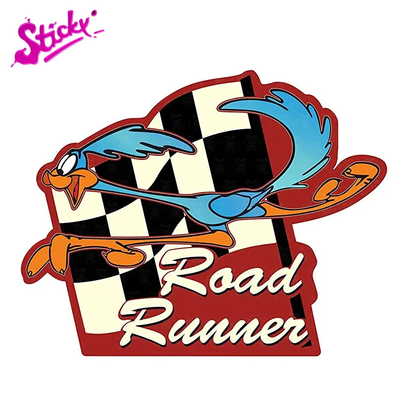 

STICKY Road Runner Oldschool Badge Brand Car Sticker Decal For Auto Motocross Racing Laptop Helmet Trunk