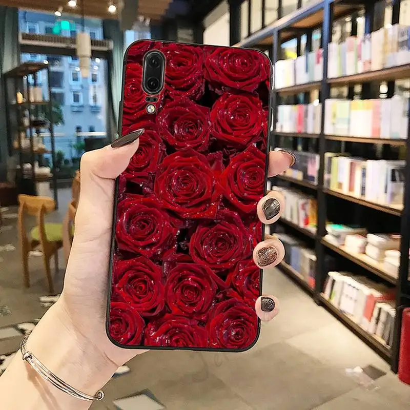 

Red rose flowers Phone Case For Huawei honor Mate P 10 20 30 40 Pro 10i 9 10 20 8 x Lite