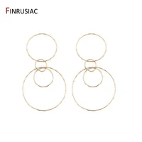 14k gold plated multi circle pendant for diy earring accessories earrings pendants charms wholesale