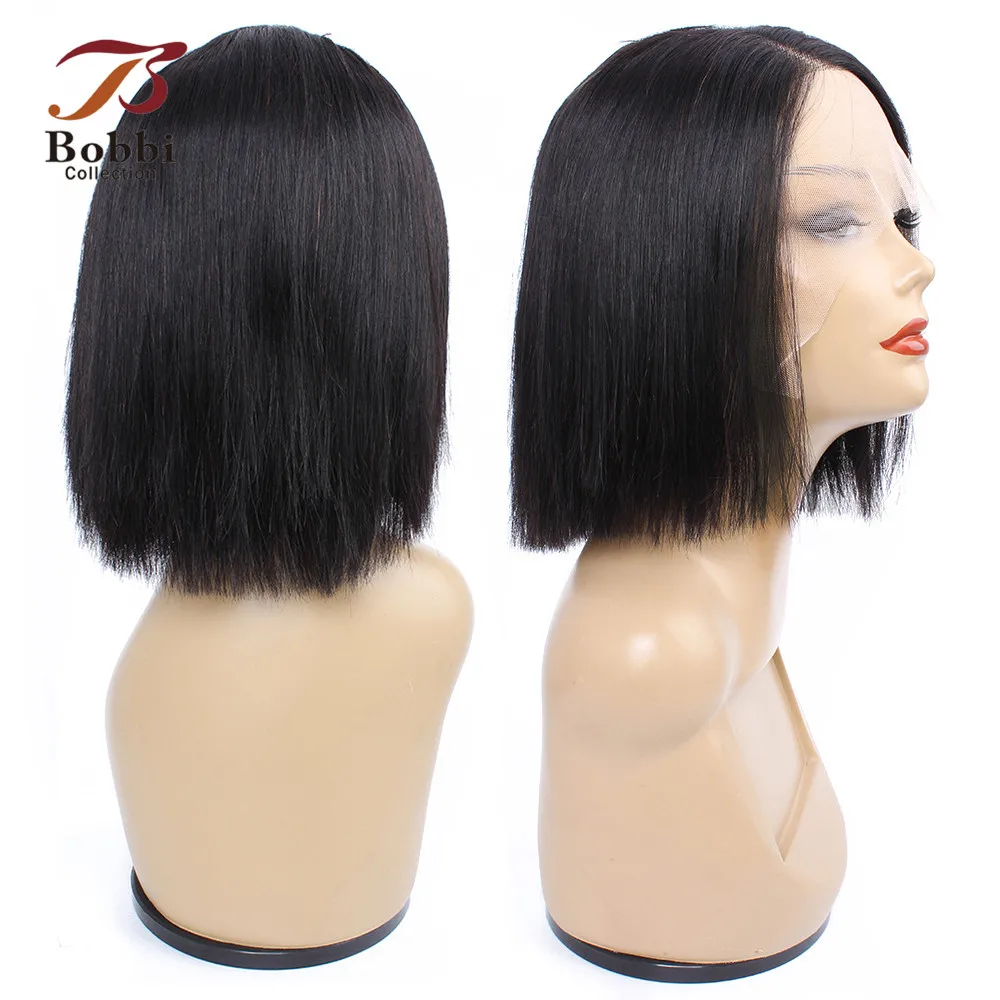BOBBICOLLECTION парик из натуральных волос на лицевой стороне короткий Боб 150% плотность