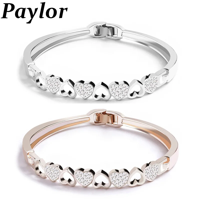 Горячая продажа браслеты в форме сердечек любви болтовые женский браслет из
