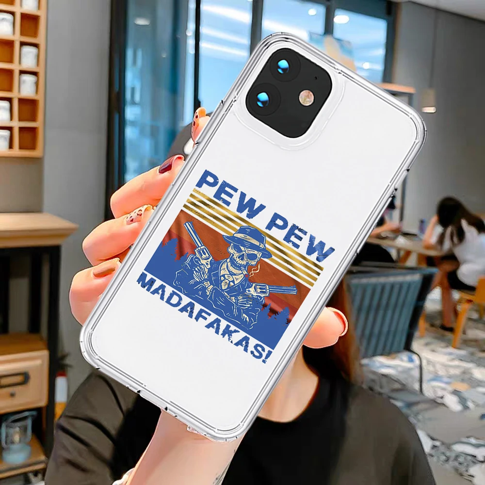 

Pew Pew Madafakas cartoon cute Phone Case for IPhone 12 Mini 5 6 6S 7 8 SE Plus X XS XR 11 Pro Max Coque Funda cover shell etui