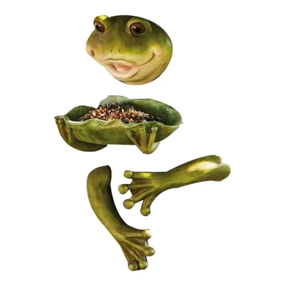 

Wild Bird Feeder Durable Food Holder Tree Hugger With Frog Shape Decorative Birds Feeding Bowls For Family Friends Present